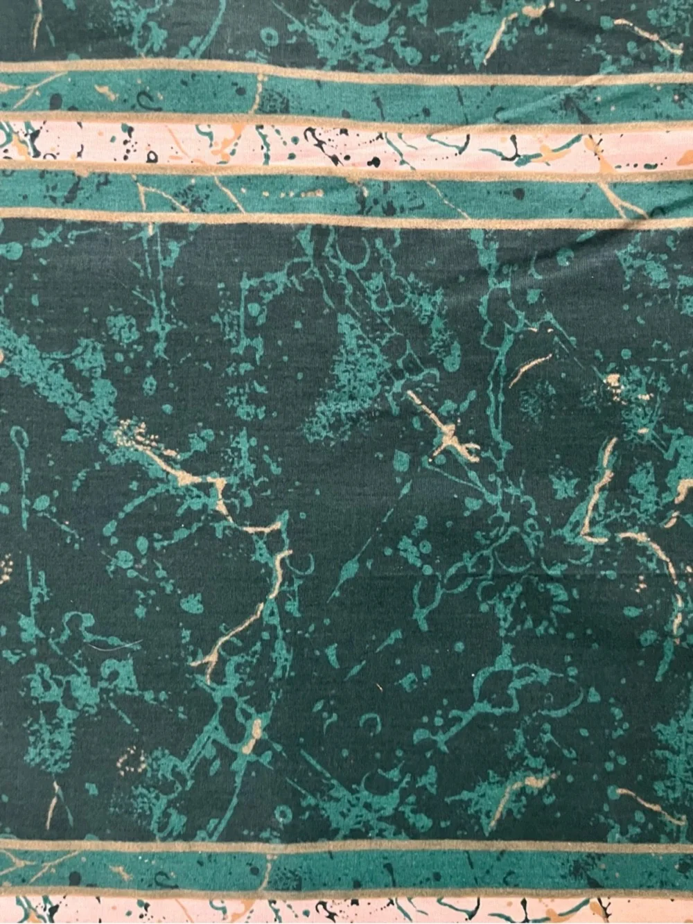 Vintage Green & Gold Marble Shower Curtain Towels & Curtain Hooks Set